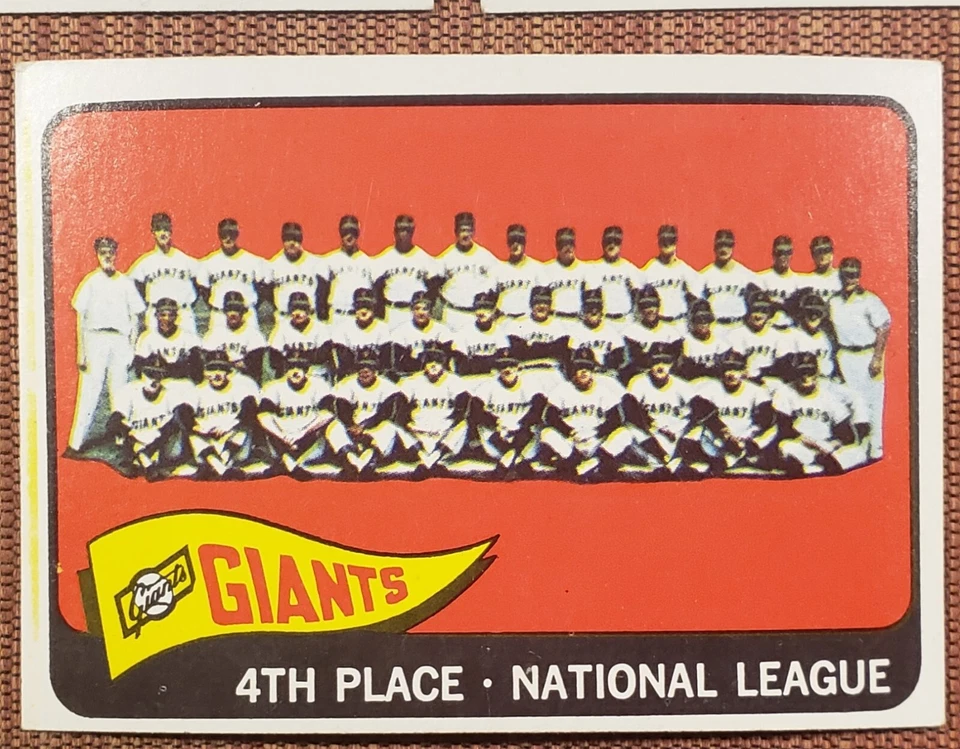 Tarjetas de béisbol 1965 Topps Giants Willie McCovey Al Stanek Jose Pagan TC con Mays Foto 4 de 4