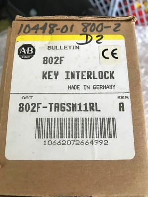 ALLEN BRADLEY 802F-TA6SM11RL SER. A  KEY INTERLOCK NEW IN BOX  