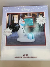 Disney 6.5 ft Olaf Lets Build Snowman Frozen Christmas Yard Airblown Inflatable