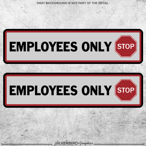 2x Employees Only sticker decal business checks window register door store vinyl 2x Employees Only sticker decal business checks window register door store vinyl