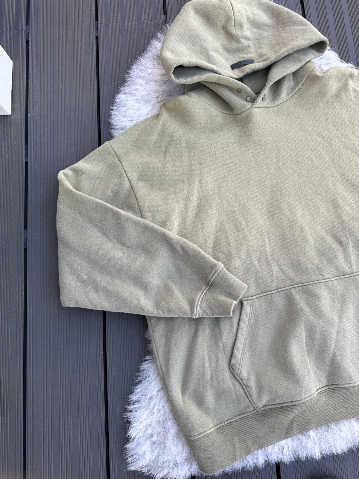 Felpa con cappuccio Fear of God FG7C 'Vintage Army' Verde Taglia Medium M Cappuccio Prezzo consigliato £600