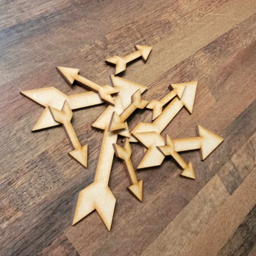 Wooden Large Laser Cut Arrow Craft Shape 10-60cm MDF Embellishment Decoration 04 - Picture 6 of 9