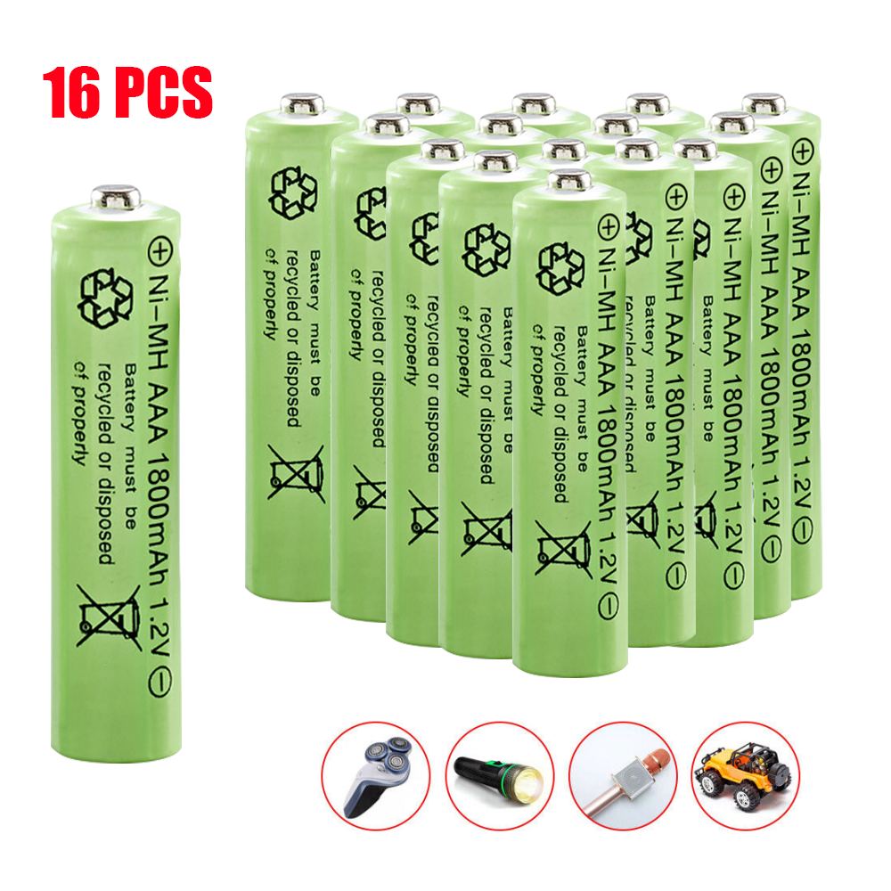 AAA Rechargeable Batteries for LED Lights and Cordless Phones with Charger Lot US-image
