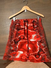 No Boundaries Mens RED BOARD Swim Trunks SIZE MEDIUM 4 POCKETS INSEAM 8" LINED