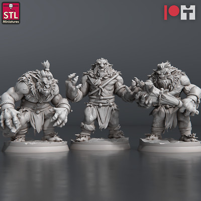 Finstere Trolle Miniatur Set Schnee Troll Monster Figur für TTRPG's wie D&D 5e