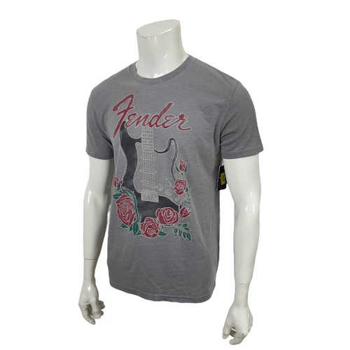 Lucky Brand Fender Guitar Crew Neck Gray Mens M, XL, XXL