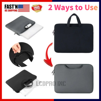 Laptop Case Bag Sleeve With Handle For 14'' 15.6'' Macbook Pro Air HP Lenovo DELL