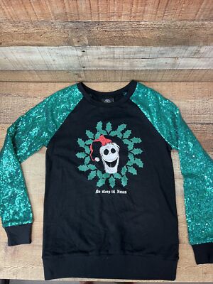 Disney the nightmare before Christmas theme shirt women size XS Sequence sleeves