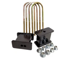 4" Lowering Blocks Fab Steel Rear Axle U Bolts Drop Kit Fits 99-14 Import Trucks