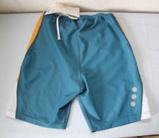 Original short moulant femme SAUCONY Protexture tight bleu jaune taille S neuf