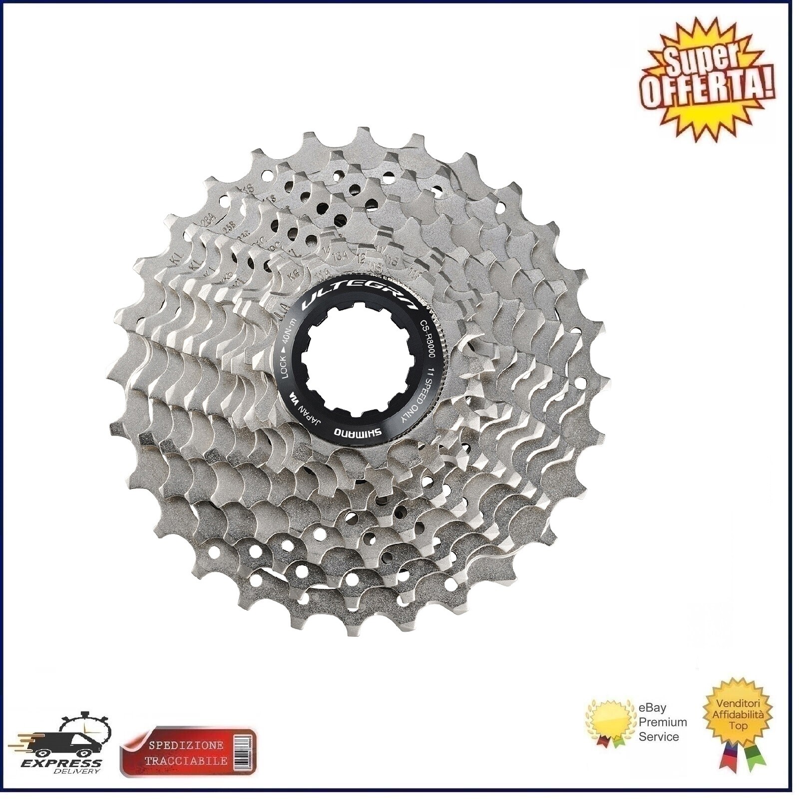 Pacco Pignoni Shimano Ultegra R8000 11 Velocità 11-30 Cassetta Cassettes Bici