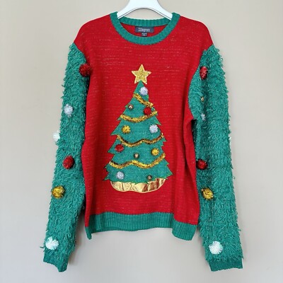 Sequin Ugly Christmas Sweaters 33 Degrees XL Ugly Christmas