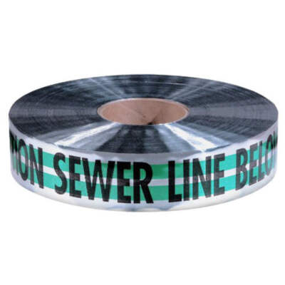 Milwaukee 31-053 Detectable Tape 1000' x 3'' Green Clear Polyethylene/Polymer