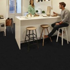 Vinyl Flooring Remnant 1.50m x 4m Black Non Slip End of Roll Offcut CLEARANCE