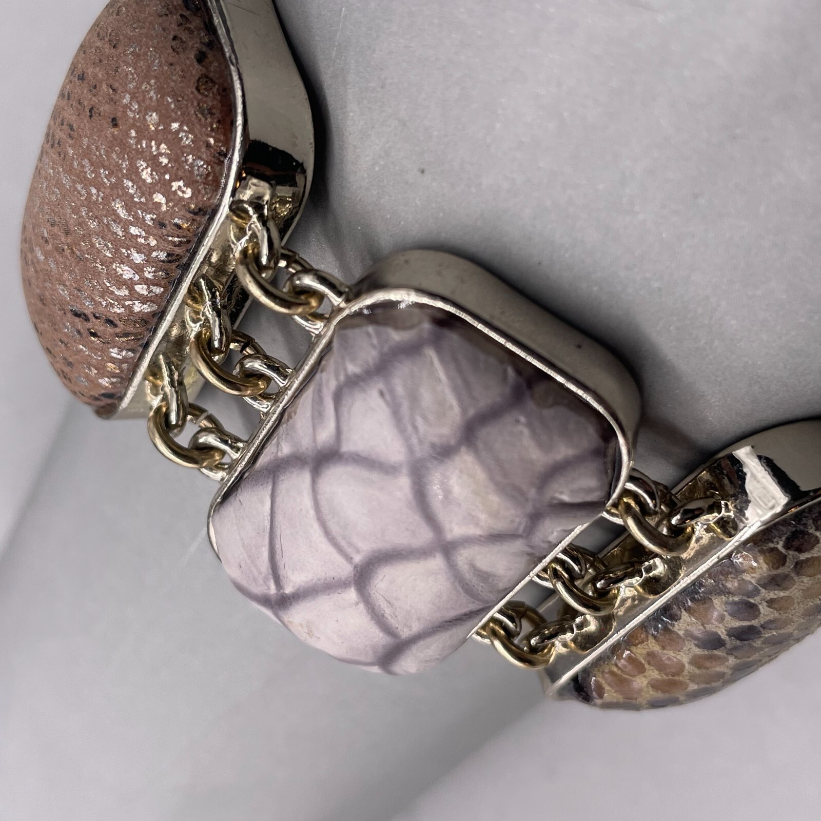 Animal Print Rectangular link Multi-Link Bangle B… - image 7