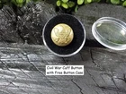 Old Rare Vintage Antique Civil War Relic Eagle Cuff Button with Free Button Case