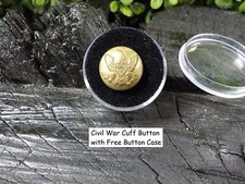 Old Rare Vintage Antique Civil War Relic Eagle Cuff Button with Free Button Case