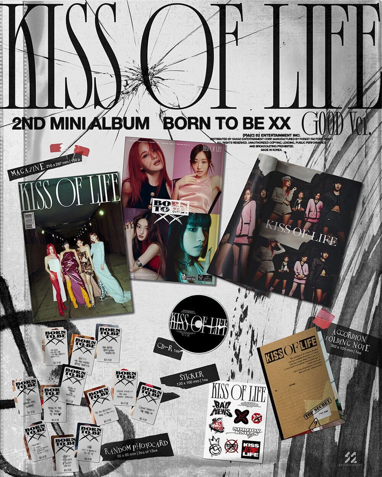 KISS OF LIFE 2nd Mini Album [BORN TO BE XX] CD+Booklet+Sticker+Photocard+etc - Image 3 of 3