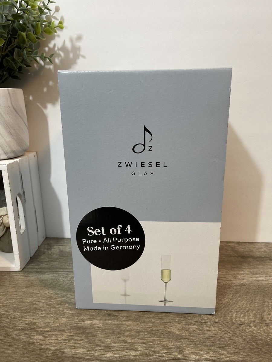 Schott Zwiesel Glas Pure Sparkling Wine Glasses Set of 4 New in Box