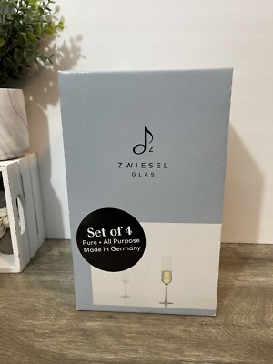 Schott Zwiesel Glas Pure Sparkling Wine Glasses Set of 4 New in Box