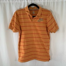 Nike Polo Shirt Boys Large Orange large Short Sleeve Collared 100 Cotton Stains