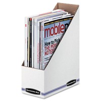 Bankers Box Corrugated Cardboard Magazine File 4 X 9 1/4 X 11 3/4 White 12 on sale Bankers Box Corrugated Cardboard Magazine File 4 X 9 1/4 X 11 3/4 White 12 on sale