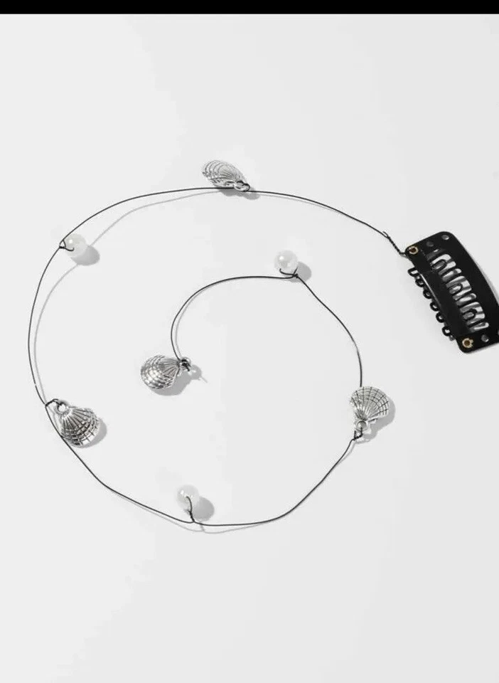 Pinza para el cabello Silver Sea Shell todo el cabello todas las longitudes nueva Foto 2 de 4