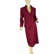 VINTAGE CIRCA 1970'S VILLAGIO SPORT RED SKIRT AND BLAZER SET SZ 14