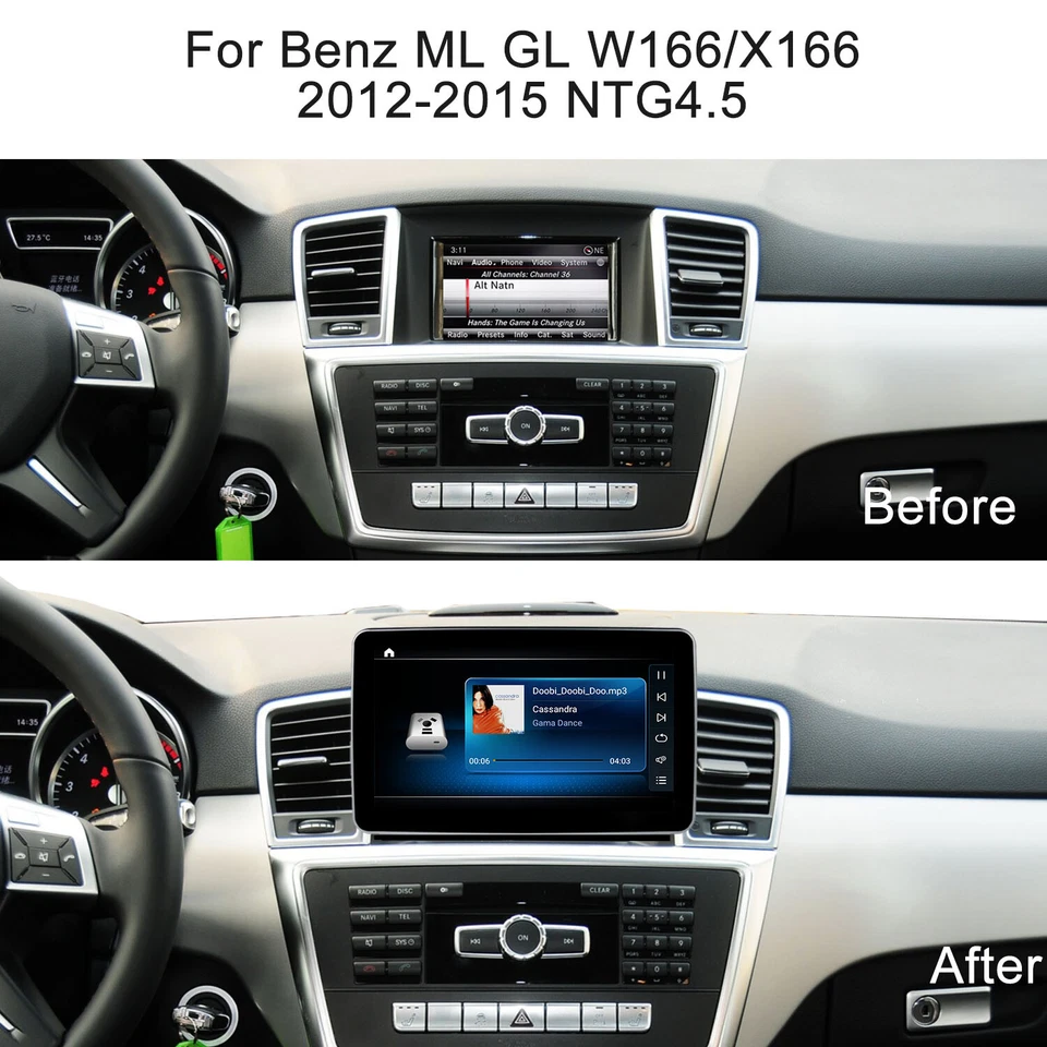 Android Screen Apple CarPlay Autoradio GPS For Mercedes ML W166 GL X166 8.4inch - Bild 2 von 4