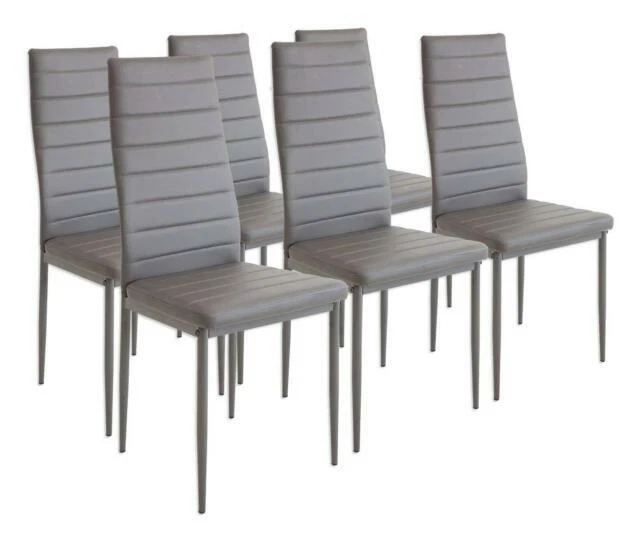 Sedie grigi in ecopelle per la casa