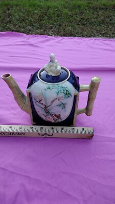1800s Antique Thomas Forester Old English Majolica Ceramic Teapot 19th Century @