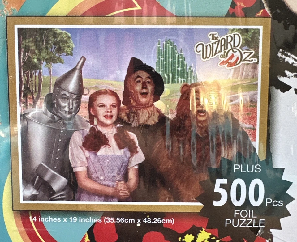 Nuevo en Paquete El Mago de Oz Nuevo Sellado Lata 2 Puzzles 300 Póster 500 Coleccionistas de Imágenes Foto 3 de 4