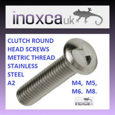 CLUTCH HEAD SCREWS ONE WAY SCREW ONLY SECURITY ANTI-TAMPER  STAINLESS STEEL A2