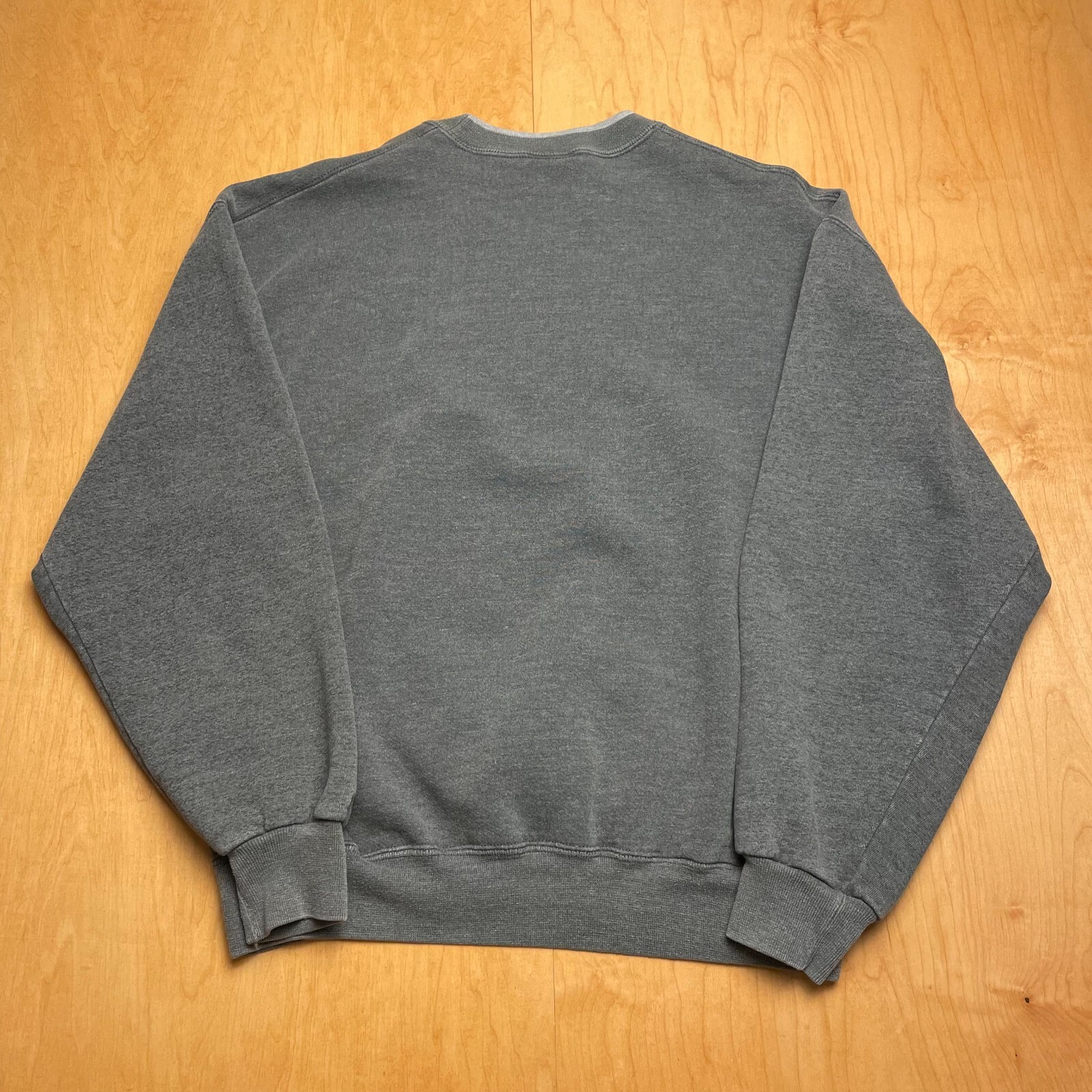 Vintage JERZEES Blank Large Solid Gray Long Sleev… - image 8