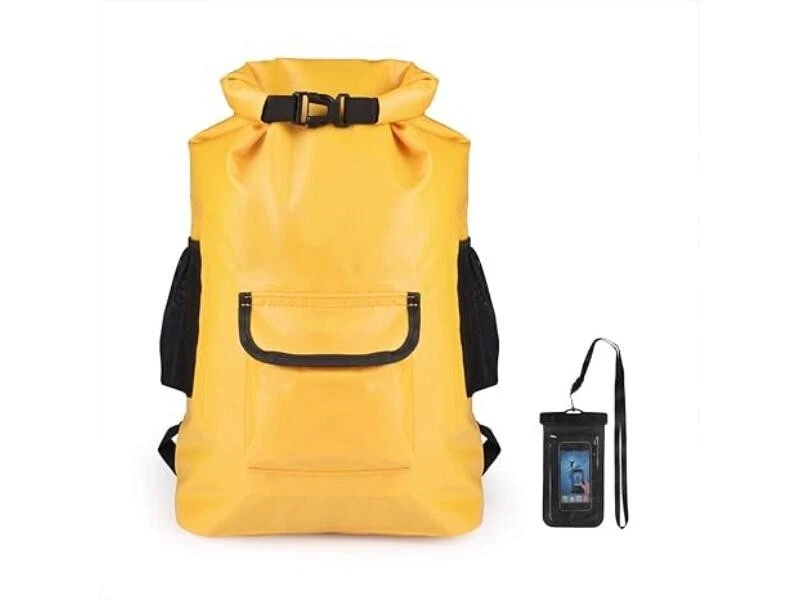 Monja Waterproof Dry Bags with Phone case, 22L Hiking Camping Backpacks (Yellow)
Opens in a new wind
