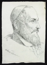 Etude After Un Drawing Of Saxe-Cobourg-Gotha Philippe Ferdinand Belgium Xixth