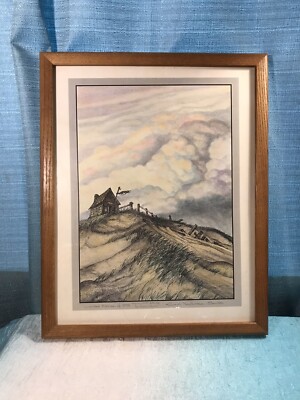 Limited Edition Print by Carl Warren Smith Windswept Dunes Signed 12x15 Framed
