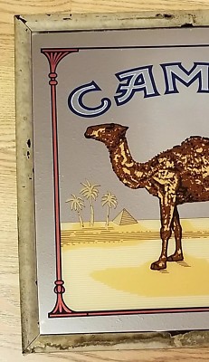 VINTAGE CAMEL CIGARETTE 1992 ADVERTISING MIRROR SIGN 19 1/2
