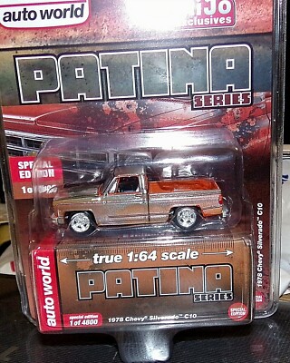 AUTO WORLD 1978 CHEVY SILVERADO C10 PATINA SERIES MIJO EXCLUSIVE square Rust