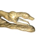 Vintage Brass Greyhound Whippet Dog Statue Sculpture Art Deco Hollywood Regency  — photo 9