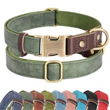 Soft PU Leather Dog Collars for Small DogsClassic Adjustable Dog Collars with...