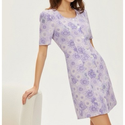 rouje mini dress Roselita Jacquard Fleurs Jacquard Fleurs Noir Rouje