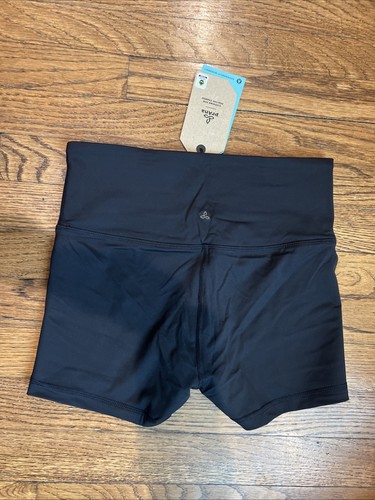 PrAna Shorts Womens Black Layna Short Workout Running Stretch Biker Yoga, S - Picture 2 of 7