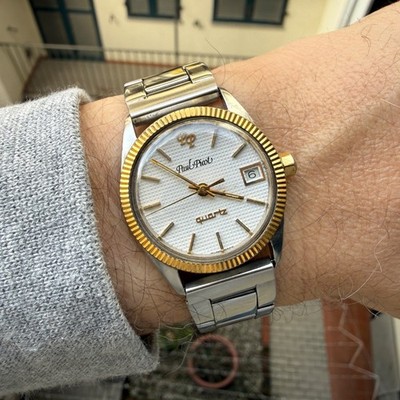 Paul Picot Levrette Damenuhr Ref: 4498-1535 Stahl und Gold 30mm Quarz