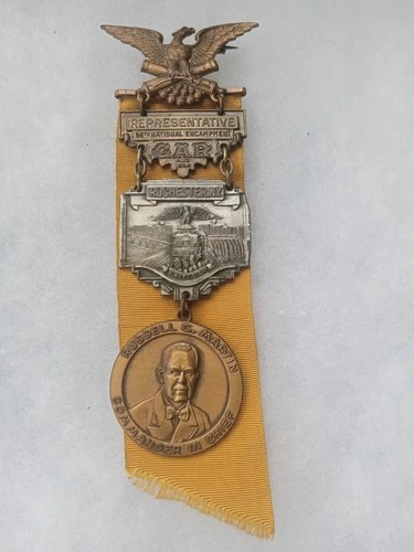 1934 ROCHESTER NEW YORK GAR CIVIL WAR VETERAN GRAND ARMY REPUBLIC MEDAL W RIBBON