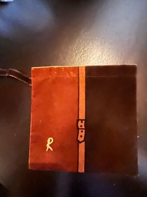 Vintage Roberta di Camerino Brown and Black Velvet Wristlet Pouch