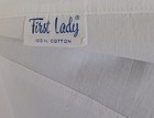 Vintage Pair First Lady Embroidered Lotus Pillowcases 100% Percale Cotton 42x38 — photo 4