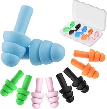 5 Pairs Sleep Earplugs,Silicone Ear Plugs for Sleeping Noise Cancelling EarPlug