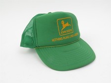 John Deere Lot of 4 Vintage Hats 3 Mesh Back Snap Adjust Trucker/Baseball Caps