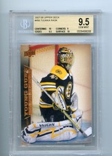 2007-08 UPPER DECK #456 YOUNG GUNS ROOKIE CARD RC TUUKKA RASK - BGS 9.5 GEM MINT. rookie card picture